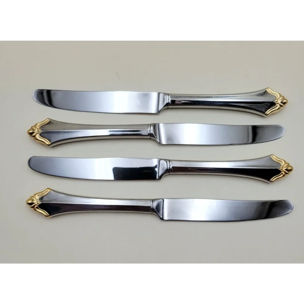 Vtg Oneida Community Golden Affection Flatware Set Gold Stainless 20pc